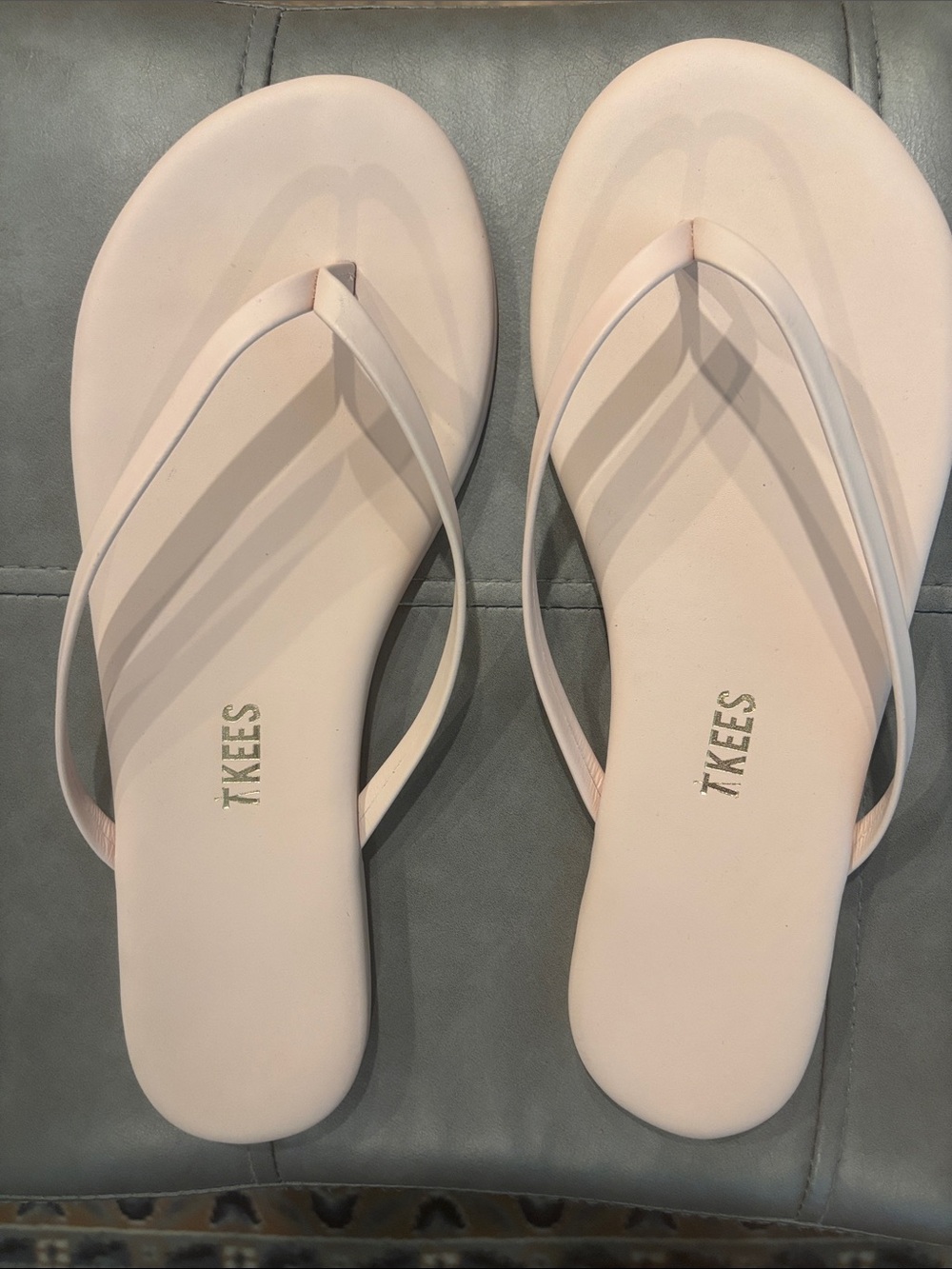 TKEES Women's Pale Pink Minimalist Flip Flops